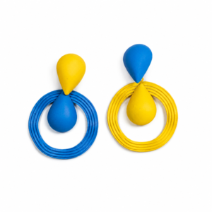Summer Dopamine Geometric Striped Hollow Circle Earrings